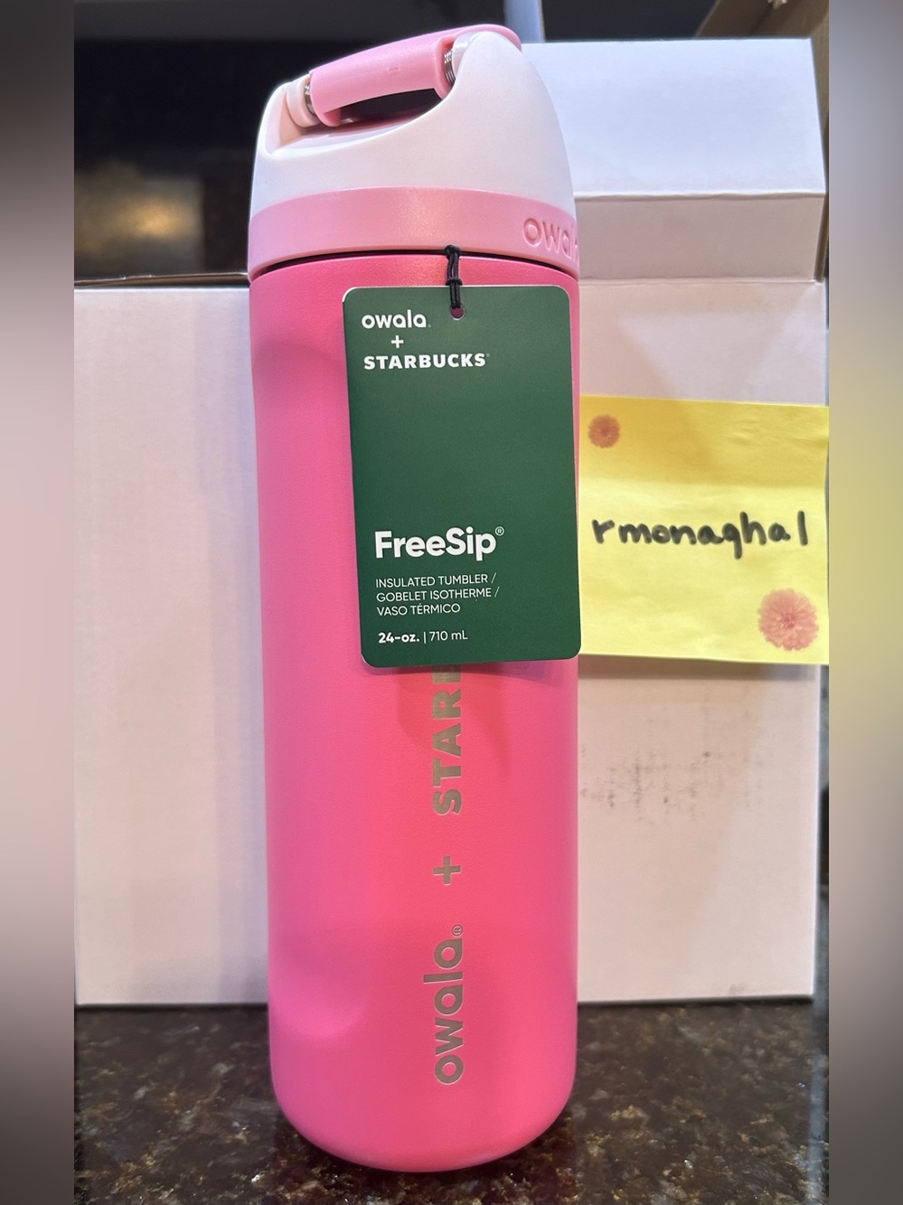 Owala x Starbucks Pink Travel Tumbler